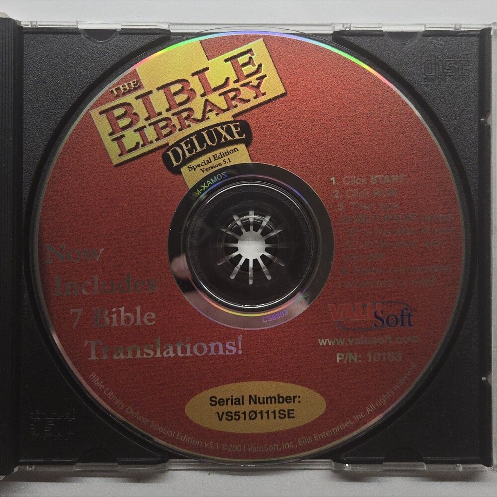 ValuSoft The Bible Library Deluxe Special Edition Version 5.1 PC CD-ROM Windows